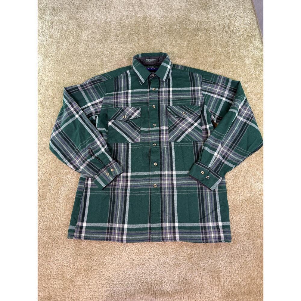 Vintage Claybrooke Flannel Plaid Shacket Men’s M Button Jacket Farm Outdoor D468